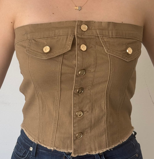 Top de mezclilla